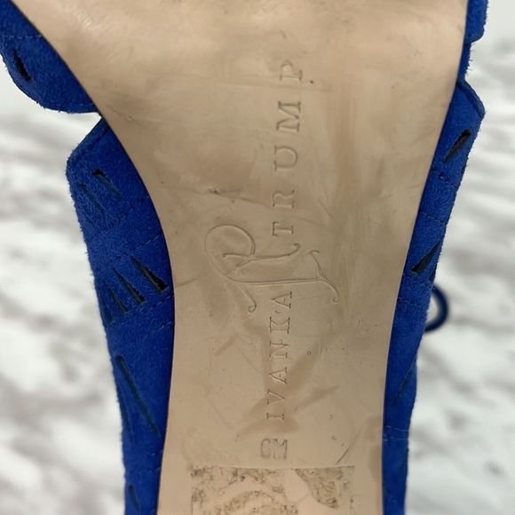 Ivanka Trump Blue Laser-cut Heels - Picture 6 of 13